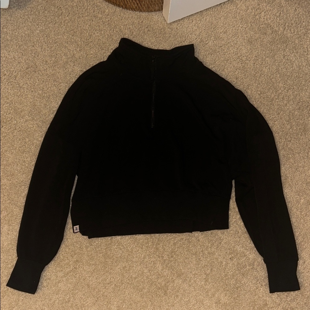 Simply Southern Black Half-Zip Women's Sweatshirt
